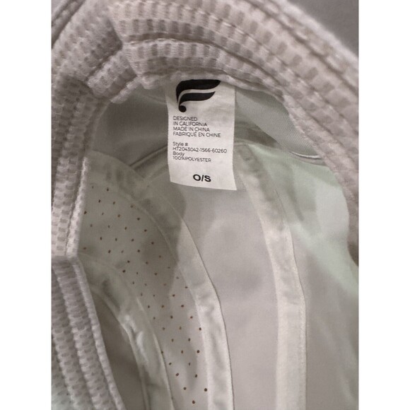 Fabletics Active Hat Strap Back Panel Soft Grey White Lightweight Athletic Cap - Picture 7 of 7